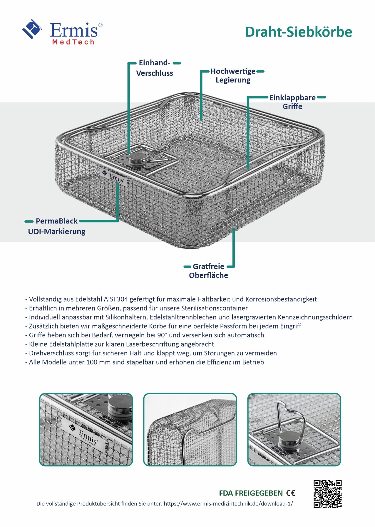 Draht-Siebkörbe - Flyer