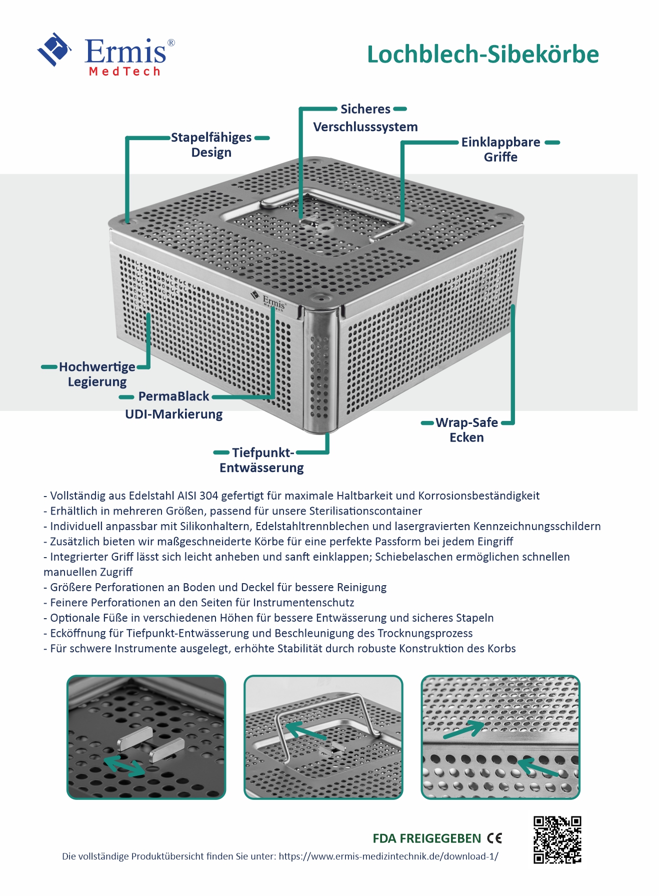 Lochblech-Siebkörbe - Flyer