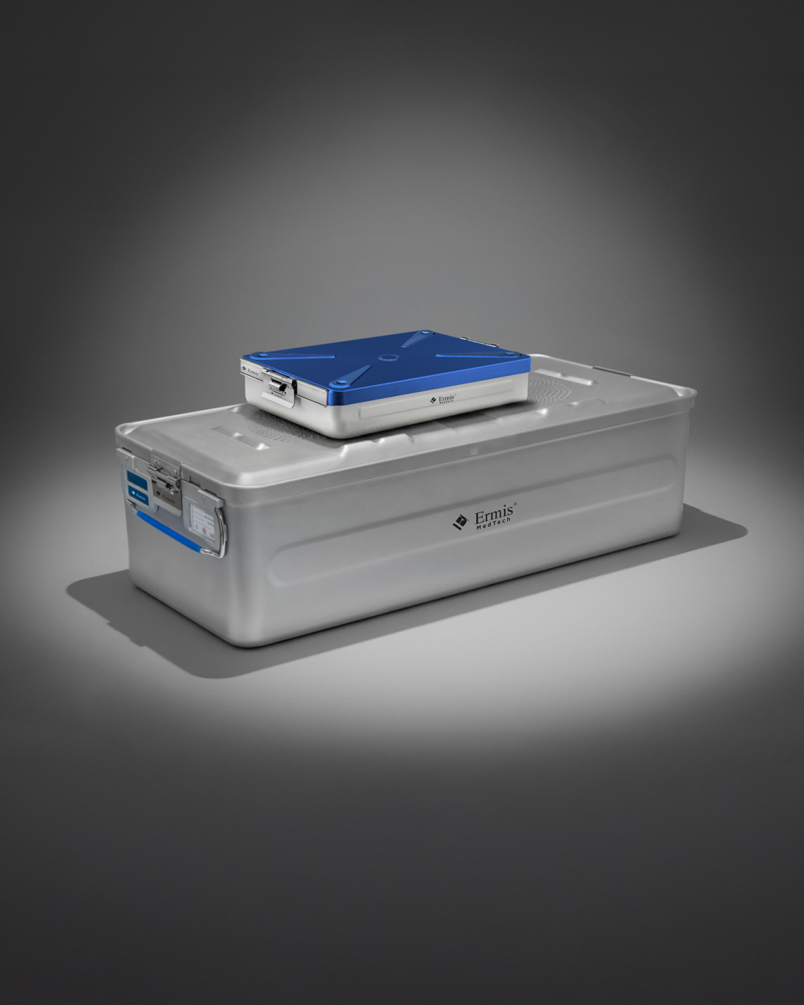 Sterilisationscontainer aus Aluminium für chirurgische Instrumente – ERMIS MedTech